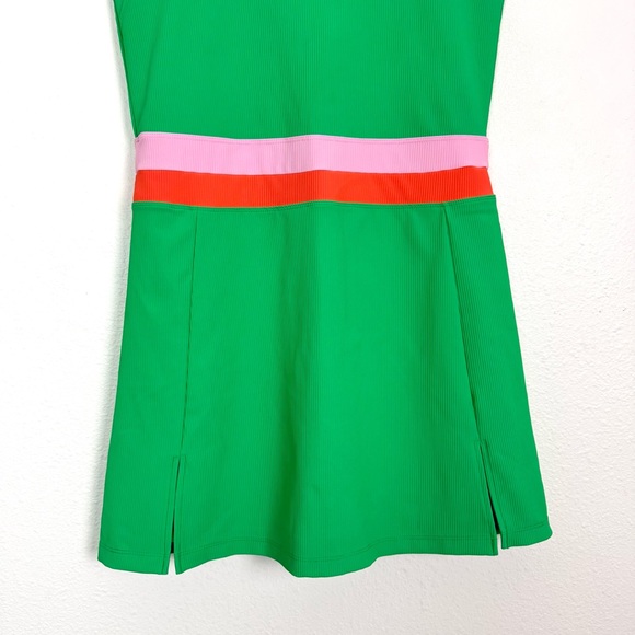 Beach Riot Remi Ribbed Tennis Dress Island Green Pink Size Large - Picture 5 of 8
